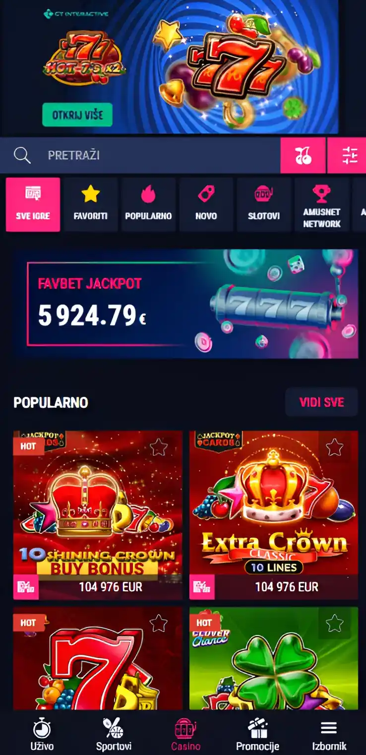 favbet mobilna aplikacija
